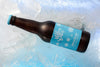 Top View Beer Bottle In Snow Psd