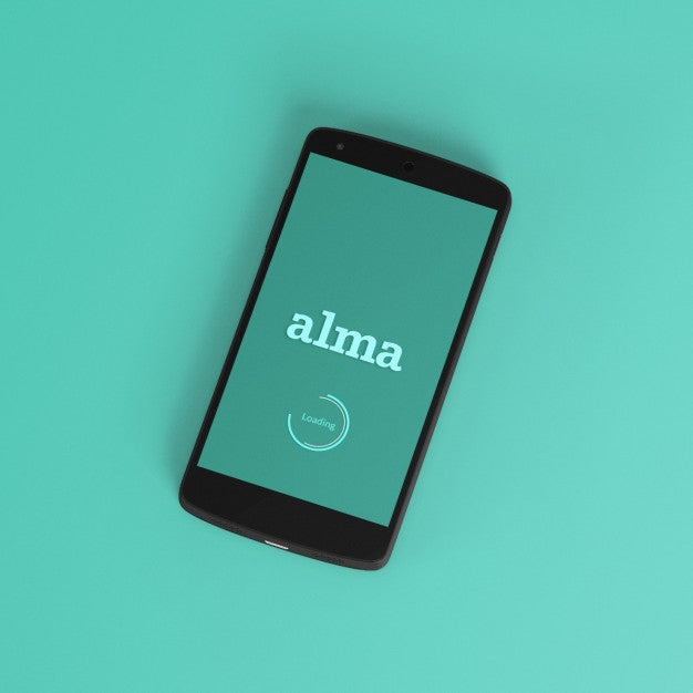 Top View Black Mobile Phone Mock Up Psd