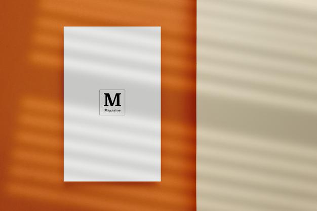 Top View Blank Poster Mockup Psd