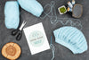 Top View Blue Knitting Products Psd