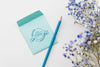 Top View Blue Pencil And Envelope Psd