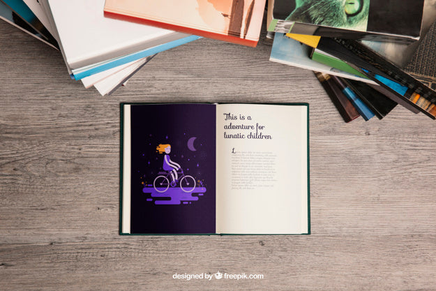 Top View Book Mockup Psd
