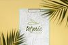 Top View Botanic Clipboard With Mock-Up Psd