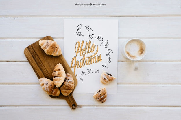 Top View Breakfast Mockup Psd