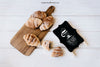 Top View Breakfast Mockup With Croissants Psd
