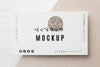 Top View Business Card Mock-Up Assortment Psd