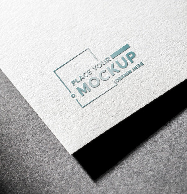 Top View Business Card Mock-Up With Shadows Psd