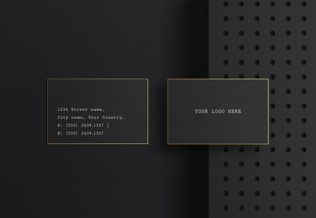 Top View Business Card Mockup Psd