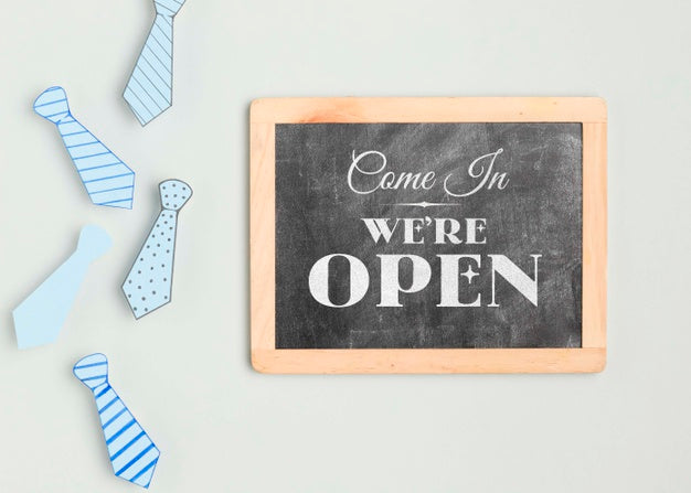 Top View Chalkboard Frame With Message Psd