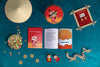 Top View Chinese New Year Decoration And Books Psd