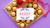 Top View Chocolate And Rose Mock-Up Psd