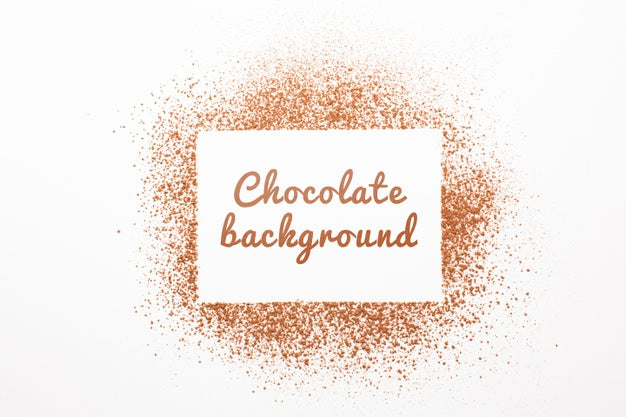 Top View Chocolate Powder Background Mock-Up Psd