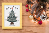 Top View Christmas Composition With Frame Mockup Psd