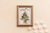 Top View Christmas Composition With Frame Mockup Psd