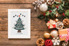 Top View Christmas Composition With Frame Mockup Psd