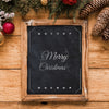 Top View Christmas Composition With Slate Mockup Psd