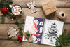 Top View Christmas Concept With Gifts Psd