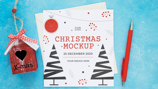 Top View Christmas Eve Assortment Psd