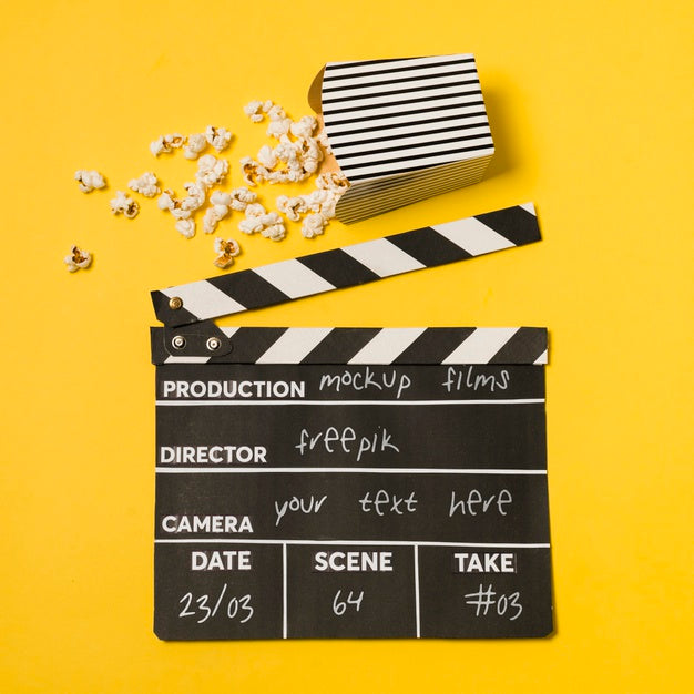 Top View Cinema Arrangement Mock-Up Psd