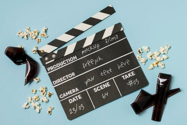 Top View Cinema Arrangement With Mock-Up Psd