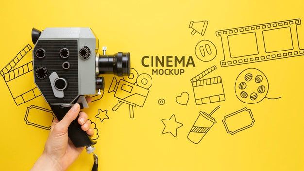 Top View Cinema Mockup Psd