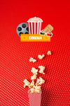 Top View Cinema Popcorn Paper Bag Psd