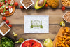 Top View Circular Frame With Healthy Food Psd