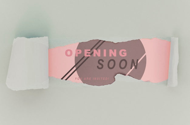 Top View Clothing Store Opening Soon Mock-Up On Paper Psd