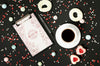 Top View Coffee And Sweets Mock-Up Psd