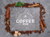 Top View Coffee Beans Mockup Psd