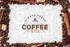 Top View Coffee Beans Mockup Psd