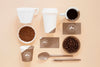Top View Coffee Branding Items Psd