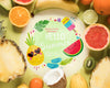 Top View Collection Of Exotic Fruits With Mock-Up Psd
