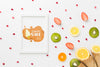 Top View Collection Of Fresh Fruits On The Table Psd