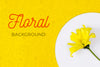 Top View Colorful Floral Background Psd