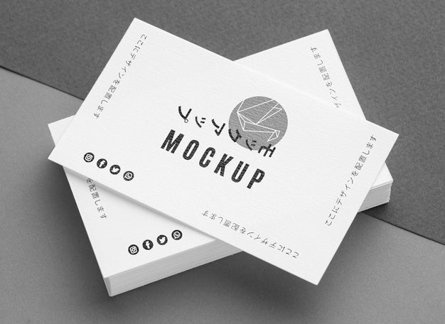 Top View Composition Of Business Visiting Card Psd