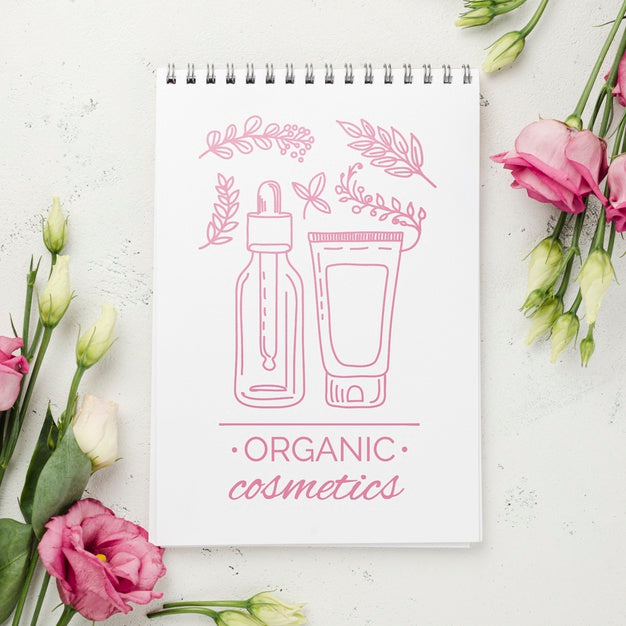 Top View Cosmetics Mockup Psd