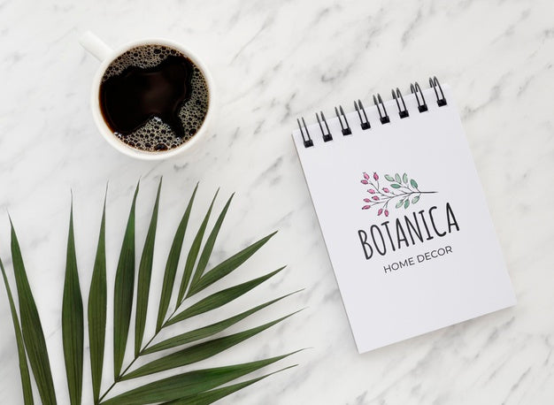 Top View Cup Of Coffee On The Table With Mock-Up Psd