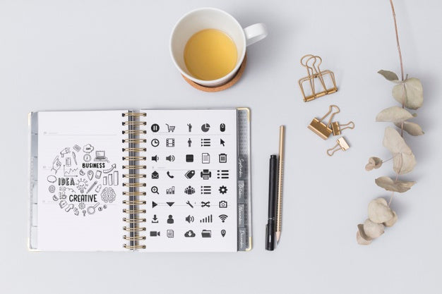 Top View Cup Of Coffee With Mock-Up Psd