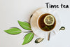 Top View Cup Of Tea With Lime Psd