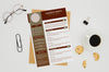 Top View Cv Mock-Up On White Background Psd