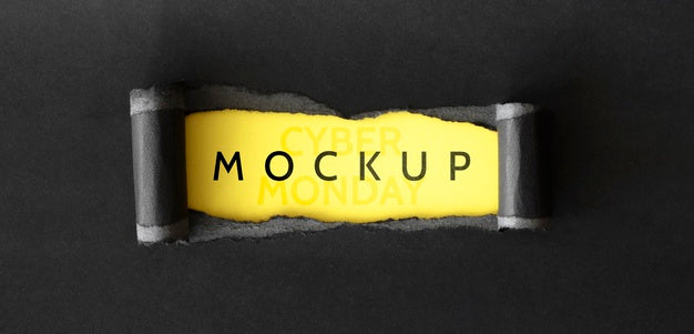 Top View Cyber Monday Sales Mock-Up Psd