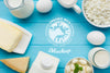 Top View Dairy Products Arrangement Psd