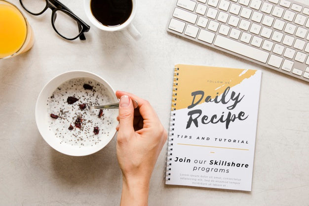 Top View Delicious Morning Breakfast Concept Psd