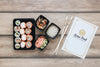 Top View Delicious Sushi Arrangement Psd