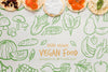 Top View Delicious Vegan Food Concept Psd