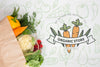 Top View Delicious Veggies In A Paper Bag Psd