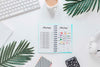 Top View Desk Concept With Mock-Up Psd