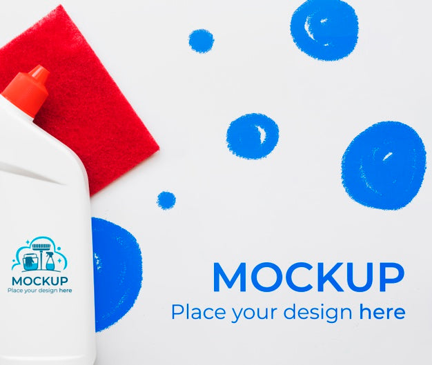 Top View Detergent Bottle Mock-Up Psd