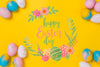 Top View Easter Composition With Copyspace Psd